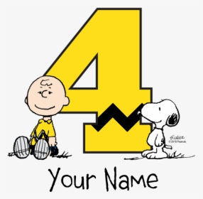 Peanuts Personalized 4th Birthday Kids Trucker Hat - Charlie Brown Birthday 1, HD Png Download, Transparent PNG