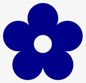 Dark Blue Flower Clipart - Pink Flower Clipart Png, Transparent Png, Transparent PNG