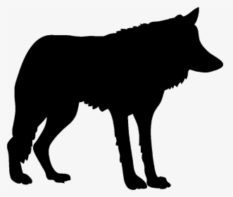 Silhouette Drawing Dog Clip Art - Wolf Silhouette Clipart, HD Png Download, Transparent PNG
