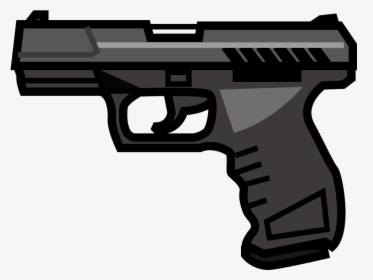 Emoji Firearm Pistol Weapon Handgun - Transparent Background Pistol Png, Png Download, Transparent PNG