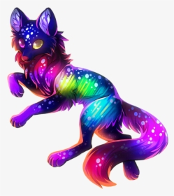 Transparent Baby Wolf Png - Rainbow Wolf Anime, Png Download, Transparent PNG