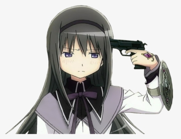 Png Of Girl With Gun To Head - Anime Character With Gun To Head, Transparent Png, Transparent PNG