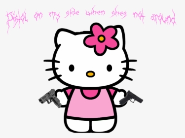 Lyrics Handgun Pistols Nsw Edit Hellokitty Guns Whatsmi - Hello Kitty, HD Png Download, Transparent PNG