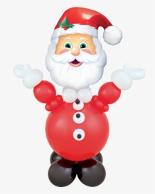 Jolly Design Christmas Balloon Decor Pinterest - Santa Balloons, HD Png Download, Transparent PNG