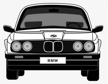 Hood,automotive Exterior,compact Car - Bmw Clipart Black And White, HD Png Download, Transparent PNG