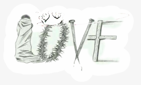 #love #crown #thorns #cross #crownofthorns - Cartoon, HD Png Download, Transparent PNG