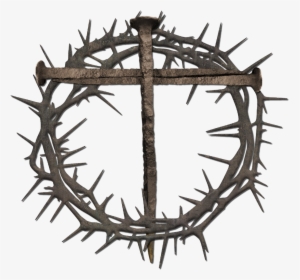 Crown Of Thorns Thorns, Spines, And Prickles Nail Cross, HD Png Download, Transparent PNG
