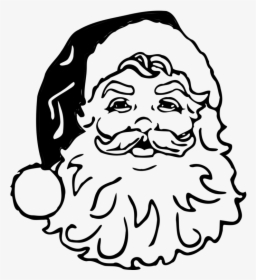 Santa And Mrs Claus Png Black And White - Santa Claus Black And White Clipart, Transparent Png, Transparent PNG