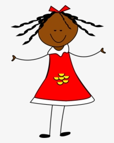 Girl With A Dress Clipart - Doll Clip Art, HD Png Download, Transparent PNG