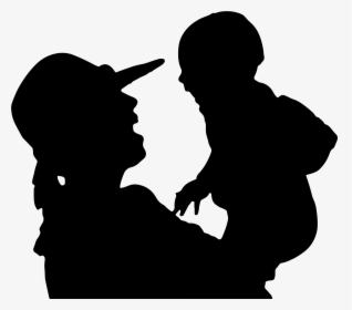 Mom And Baby Black Icon Png, Transparent Png, Transparent PNG