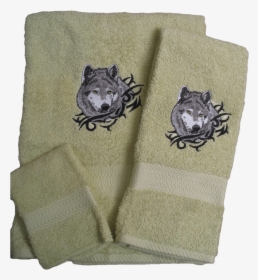 Wolf Head Bath Towel Set - Wolf Tribal, HD Png Download, Transparent PNG