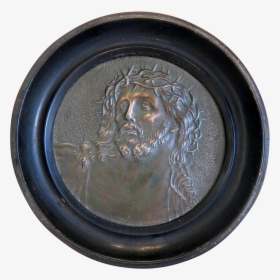 Antique Copper Plaque Depicting The Portrait Of Jesus - Antique, HD Png Download, Transparent PNG