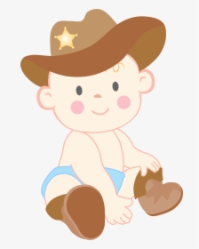 Birthday Clipart Cowboy - Baby Cowboy Clipart, HD Png Download, Transparent PNG