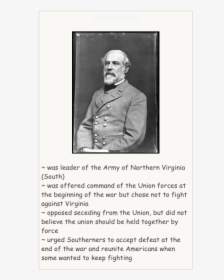 Lee  ￼  ~ Was Leader Of The Army Of Northern Virginia - Vintage Clothing, HD Png Download, Transparent PNG