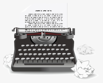 Uploaded By Msiduri - Typewriter With Paper Clip Art, HD Png Download, Transparent PNG