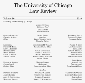 University Of Chicago Law Review, HD Png Download, Transparent PNG