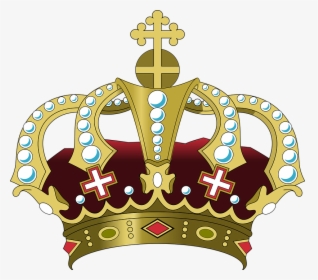 Crown, Cross, Palace, Royal, King, Queen, Prince - Cartoon Crown With No Background, HD Png Download, Transparent PNG