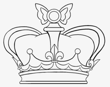 Clip Art In Few Easy Steps - Queens Crown Drawing Easy, HD Png Download, Transparent PNG