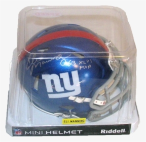 Autographed Eli Manning Riddell Mini Helmet - Football Equipment, HD Png Download, Transparent PNG