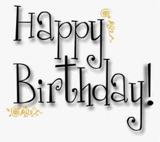 Happy Birthday Png - Birthday Cards Black And White, Transparent Png, Transparent PNG