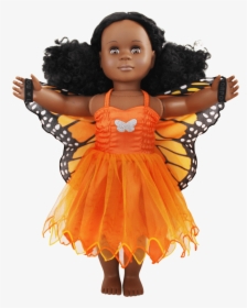 Monarch Butterfly Doll Dress - Doll, HD Png Download, Transparent PNG
