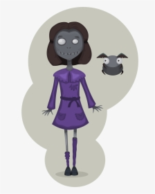 Scared Girl Png -girl Zombie Bee Scary Comic Funny - Png Scared Cartoon Girl Transparent, Png Download, Transparent PNG
