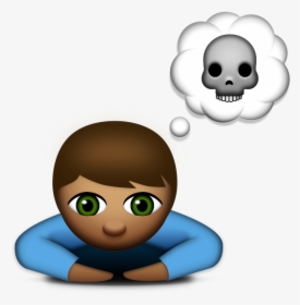 Suicide Clipart Child - Thinking Of Suicide Emoji, HD Png Download, Transparent PNG