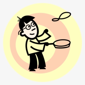 Vector Illustration Of Culinary Cuisine Chef Flips - Cartoon, HD Png Download, Transparent PNG