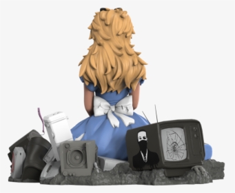 Alice In Wasteland Resin Figure By Abcnt X Mighty Jaxx - Sitting, HD Png Download, Transparent PNG