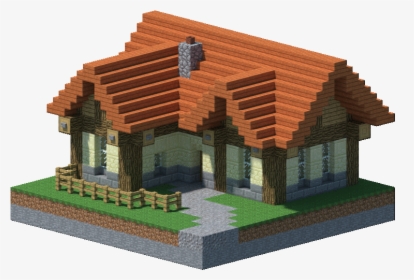 One House, Four Colours - Minecraft House Transparent Background, HD Png Download, Transparent PNG