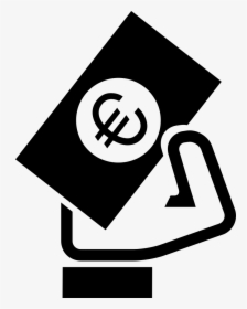Hand Holding Euro Paper Bill - Money Icon Png, Transparent Png, Transparent PNG