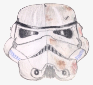 #myphoto #mydrawing #halfhalf #stormtrooper #starwars - Sketch, HD Png Download, Transparent PNG