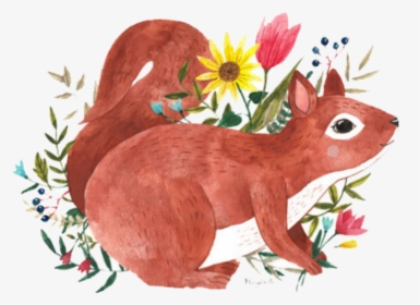 Squirrel Clipart Watercolor Png - Illustration, Transparent Png, Transparent PNG