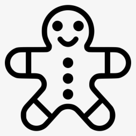 Cookie Man - Gingerbread Man Clip Art Black And White, HD Png Download, Transparent PNG
