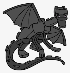 Ender Dragon Transparent - Minecraft Drawing Ender Dragon, HD Png Download, Transparent PNG