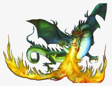 Cartoon Dragon Breathing Fire - Fire Breathing Dragon Clipart Png, Transparent Png, Transparent PNG