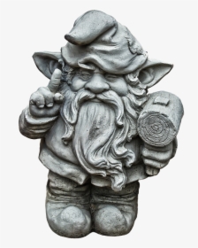 Figure, Dwarf, Gnome, Face, Ceramic, Sculpture - Gnome Statue Transparent, HD Png Download, Transparent PNG