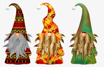Gnomes, Scandivian, Elf, Imp, Beard, Fabric, Winter - Cartoon Halloween Gnomes, HD Png Download, Transparent PNG
