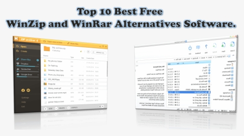 Top 10 Best Free Winzip And Winrar Alternatives Software - Computer Program, HD Png Download, Transparent PNG