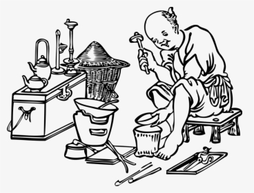 Blacksmith Clipart Black And White - Blacksmith Black And White, HD Png Download, Transparent PNG