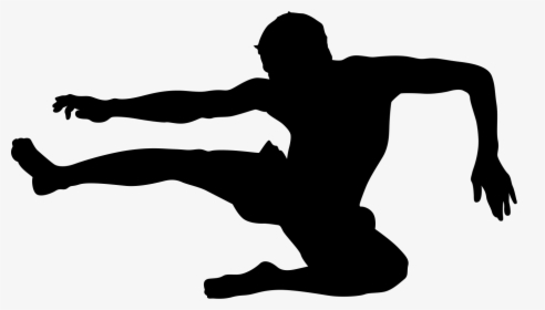 Silhouette Karate Kick - Kung Fu Kick Silhouette, HD Png Download, Transparent PNG