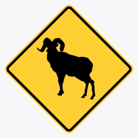 Bighorn Sheep Crossing Sign, HD Png Download, Transparent PNG