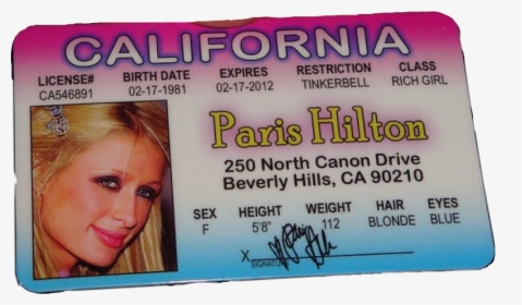 Paris Hilton Driving License, HD Png Download, Transparent PNG