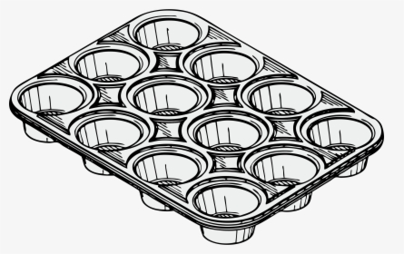 Muffin Svg Black And White - Muffin Pan Clip Art, HD Png Download, Transparent PNG