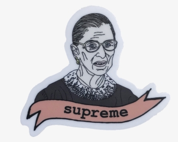 Transparent Supreme Sticker Png - Ruth Bader Ginsburg Transparent, Png Download, Transparent PNG
