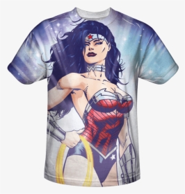 New 52 Wonder Woman Close Up T Shirt - Wonder Woman, HD Png Download, Transparent PNG