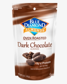 Dark Chocolate Cocoa Dusted Almonds - Blue Diamond Oven Roasted Dark Chocolate Almonds, HD Png Download, Transparent PNG
