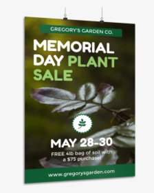 Memorial Day Plant Sale Poster Template Preview - Banner, HD Png Download, Transparent PNG