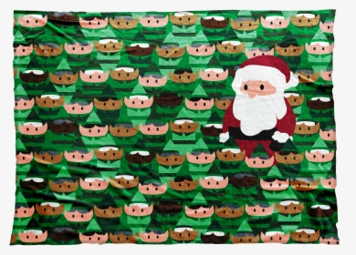 Santa And Elves - Cartoon, HD Png Download, Transparent PNG
