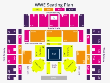 Wwe Map Website - Brighton Centre Seating Plan, HD Png Download, Transparent PNG
